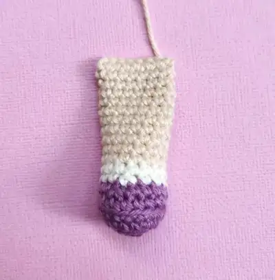 Neon the Horse Amigurumi Pattern step 2 - assembly progress
