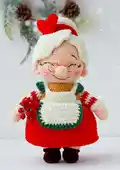 Granny Claus Amigurumi Pattern step 1 - construction progress