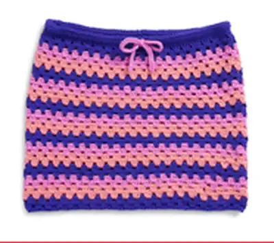 Granny Clusters Crochet Skirt Pattern step 3 - details and accessories