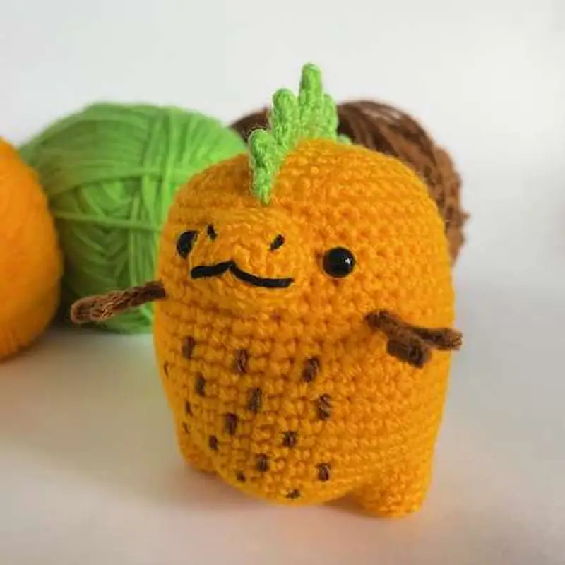 Free Intermediate crochet pattern: Pineapple Rex Amigurumi Pattern - Easy to follow tutorial