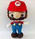 Mario Bros & Co. Amigurumi Pattern step 1 - construction progress