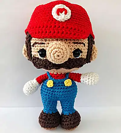 Mario Bros & Co. Amigurumi Pattern step 1 - construction progress