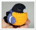 Bullfinch Amigurumi Pattern step 3 - details and accessories