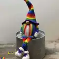 Pride Rainbow Gnome Amigurumi Pattern step 4 - final assembly and finishing