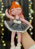 Ballerina Doll Amigurumi Pattern step 2 - assembly progress