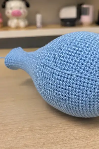 Friendly Dragon Drakosha Amigurumi Pattern step 2 - assembly progress