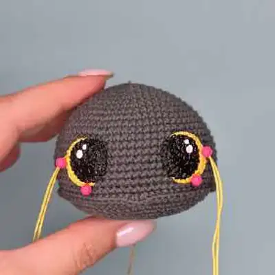 Dragon Toothless Amigurumi Pattern step 4 - final assembly and finishing