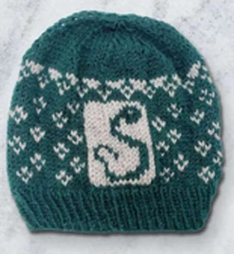 Free Intermediate crochet pattern: Slytherin Knit Hat Pattern - Easy to follow tutorial
