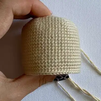 Doll Boo Amigurumi Pattern step 2 - assembly progress