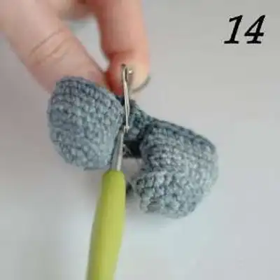 Elephant Elf Amigurumi Pattern step 4 - final assembly and finishing