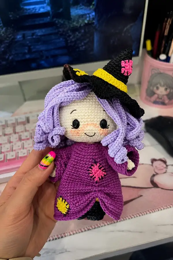 Tiny Sweet Witch Amigurumi Pattern