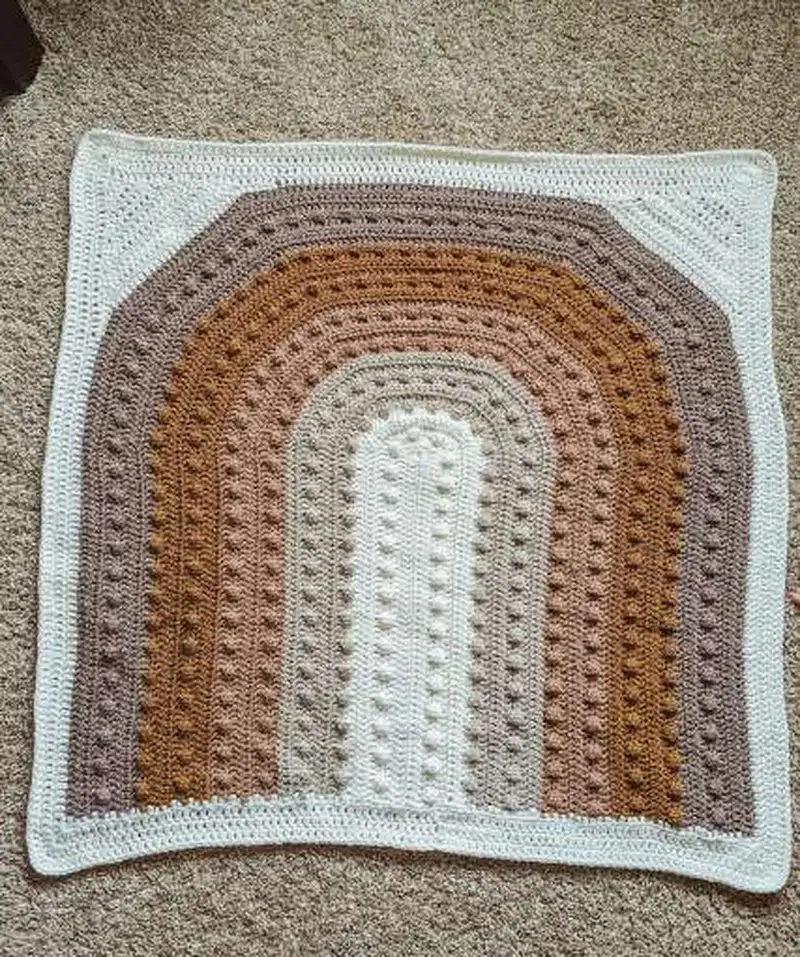 Free Intermediate crochet pattern: Rainbow Afghan Pattern - Easy to follow tutorial