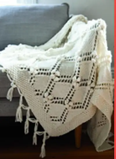Garden Path Throw Pattern step 2 - assembly progress