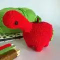Appletosaurus Amigurumi Pattern step 1 - construction progress