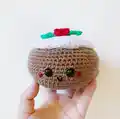 Christmas Pudding Amigurumi Pattern step 1 - construction progress