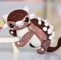 Ankylosaurus Bruno Amigurumi Pattern step 1 - construction progress