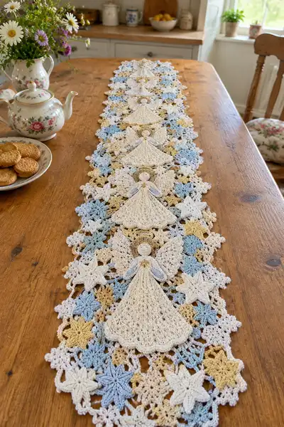 Angelic Star Mosaic Runner Pattern step 1 - construction progress