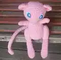 Mew Plushie Amigurumi Pattern step 2 - assembly progress
