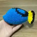 Blue Tang Fish Amigurumi Pattern step 4 - final assembly and finishing
