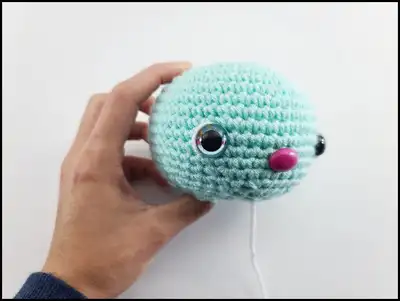 Blue the Butterfly Amigurumi Pattern step 4 - final assembly and finishing