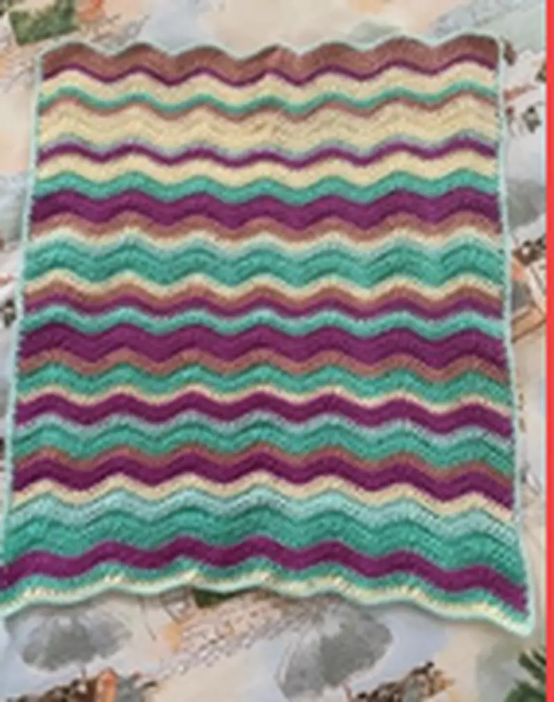 Free Beginner Friendly crochet pattern: Mary Wave Baby Blanket Pattern - Easy to follow tutorial