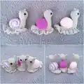 Garden Snails Amigurumi Pattern step 2 - assembly progress