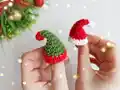 Mini Christmas Hat Amigurumi Pattern step 1 - construction progress