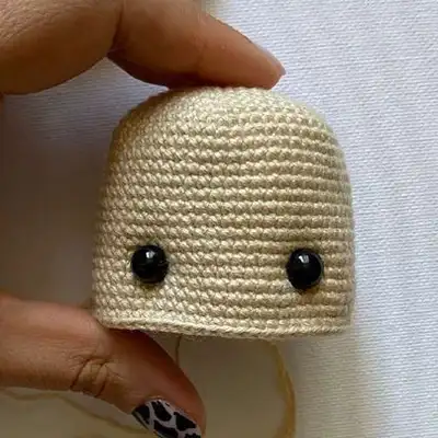 Doll Boo Amigurumi Pattern step 2 - assembly progress