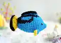 Blue Tang Fish Amigurumi Pattern step 1 - construction progress