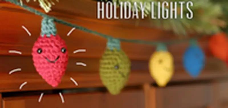 Free Beginner Friendly crochet pattern: Amigurumi Holiday Lights Amigurumi Pattern - Easy to follow tutorial