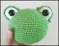 Frog Prince Amigurumi Pattern step 2 - assembly progress