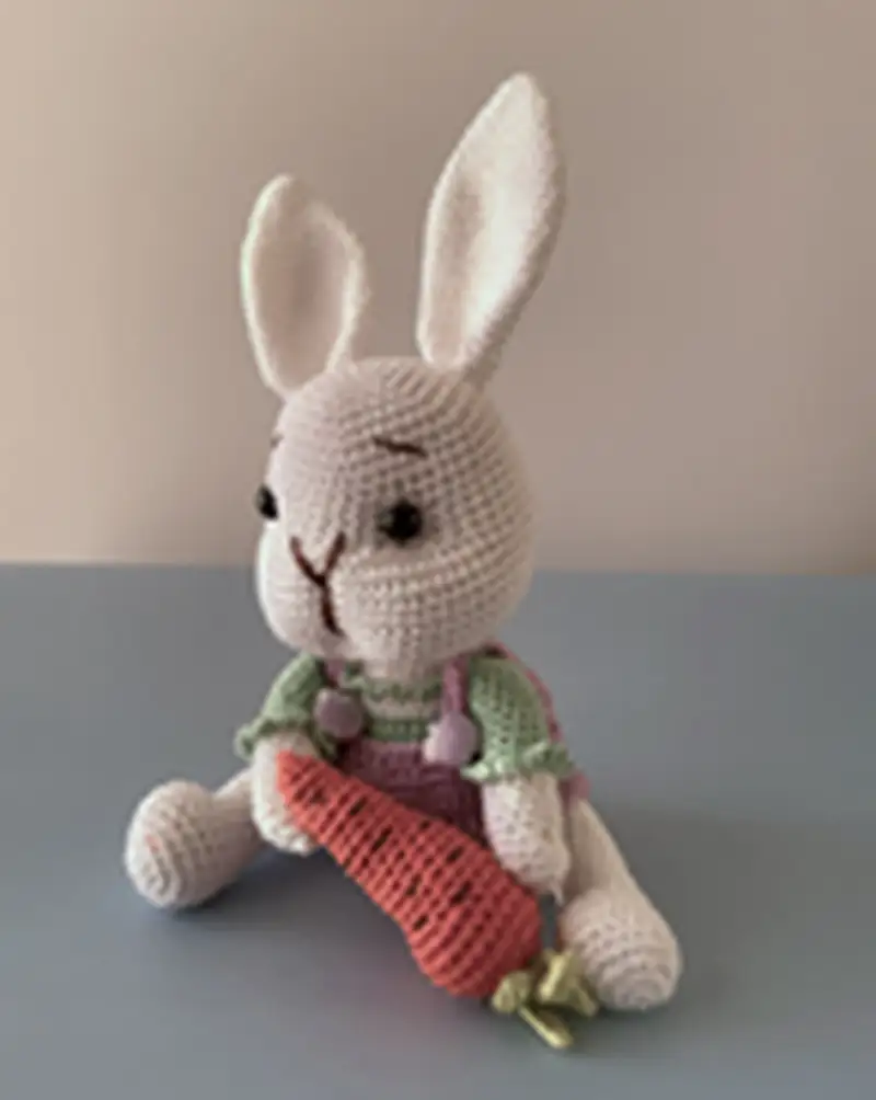 Free Intermediate crochet pattern: Bunny with Carrot Amigurumi Pattern - Easy to follow tutorial