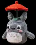 Little Lamp Series Totoro Amigurumi Pattern step 2 - assembly progress