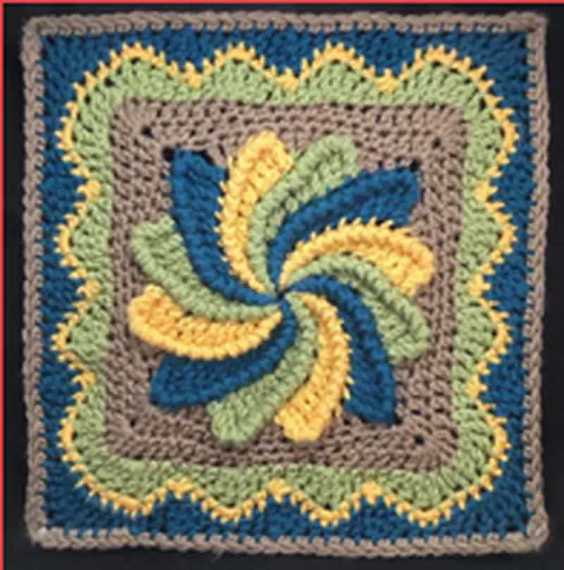 Free Intermediate crochet pattern: Pinwheel Square Pattern - Easy to follow tutorial