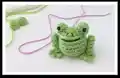 Frog Play Set Amigurumi Pattern step 2 - assembly progress