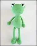 Frog Prince Amigurumi Pattern step 4 - final assembly and finishing