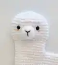 Layla the Llama Amigurumi Pattern step 2 - assembly progress