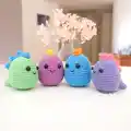 Colourful Mini Dino Amigurumi Pattern step 3 - details and accessories