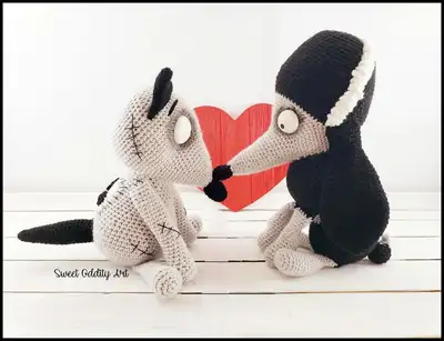 Sparky and Persephone Amigurumi Pattern step 1 - construction progress