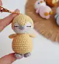 Keychain Mini Penguin Amigurumi Pattern step 1 - construction progress