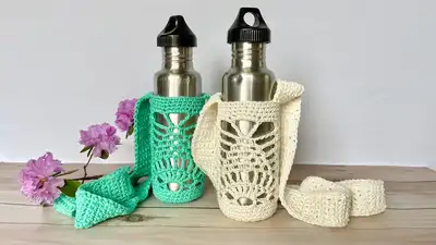 Pineapple Water Sling Pattern step 2 - assembly progress