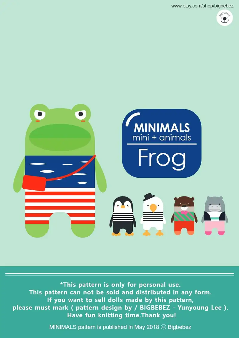 Free Intermediate crochet pattern: Minimal Frog Amigurumi Pattern - Easy to follow tutorial