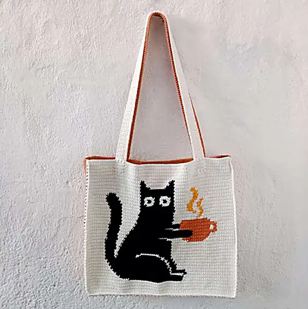 Cat with a Cup Crochet Pattern