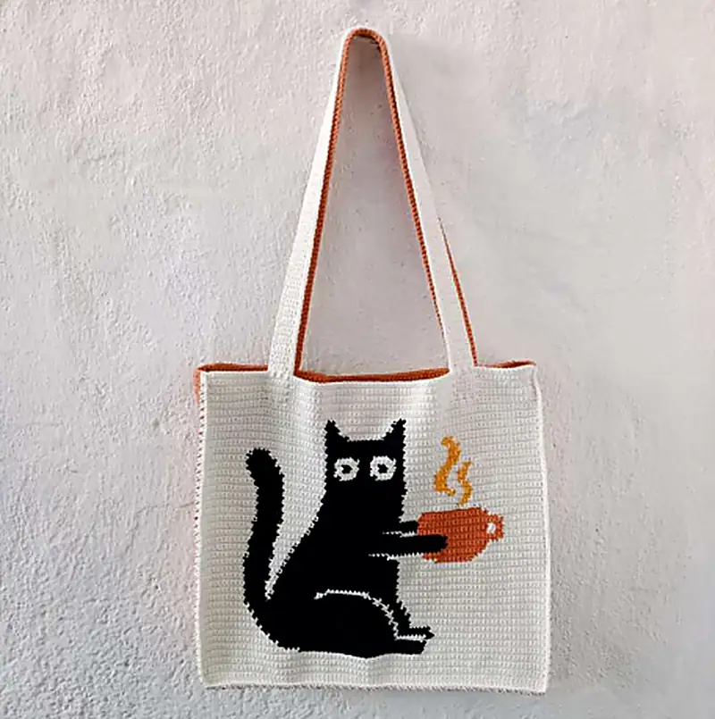 Free Intermediate crochet pattern: Cat with a Cup Crochet Pattern - Easy to follow tutorial
