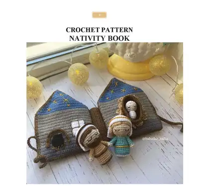 Nativity Book Amigurumi Pattern step 1 - construction progress