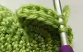Clyde the Chameleon Amigurumi Pattern step 4 - final assembly and finishing