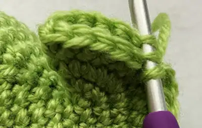 Clyde the Chameleon Amigurumi Pattern step 4 - final assembly and finishing