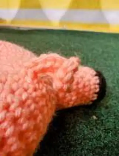 Down On The Farm - Stack Toy Amigurumi Pattern step 2 - assembly progress