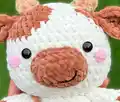 Chubby Milky Cow Amigurumi Pattern step 2 - assembly progress
