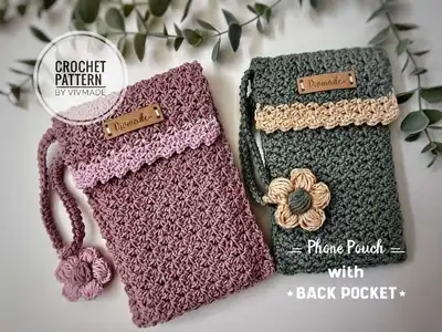 Phone Pouch with Back Pocket Pattern step 1 - construction progress